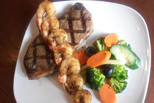 New York Strip & Shrimp Skewer